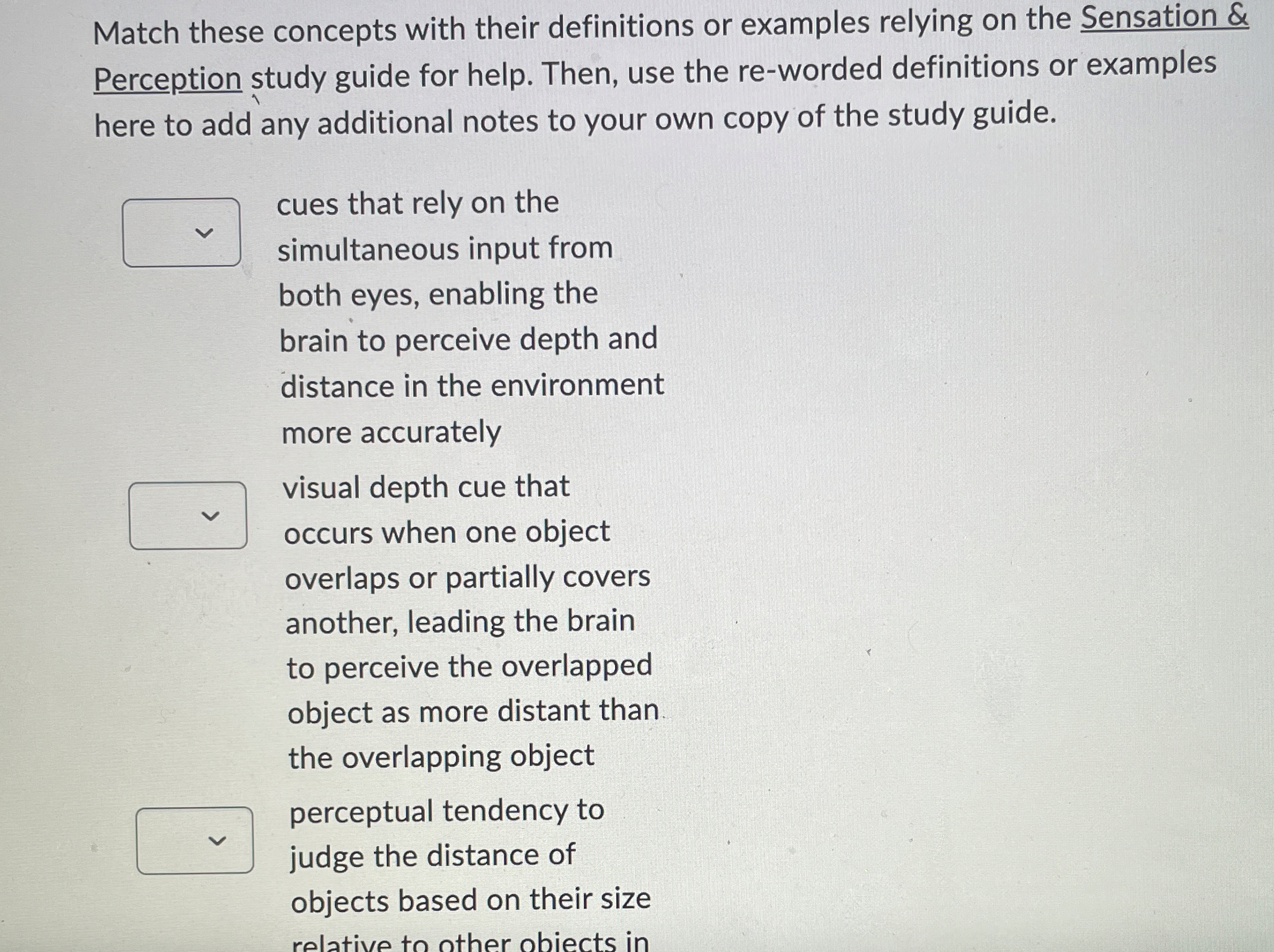 Solved Match these concepts with their definitions or | Chegg.com