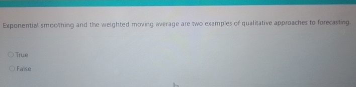 Solved Exponential smoothing and the weighted moving average | Chegg.com