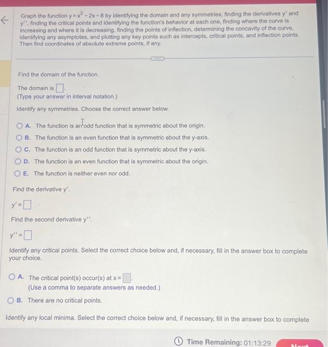 solved-graph-the-function-y-x2-2x-8-by-identifying-the-chegg