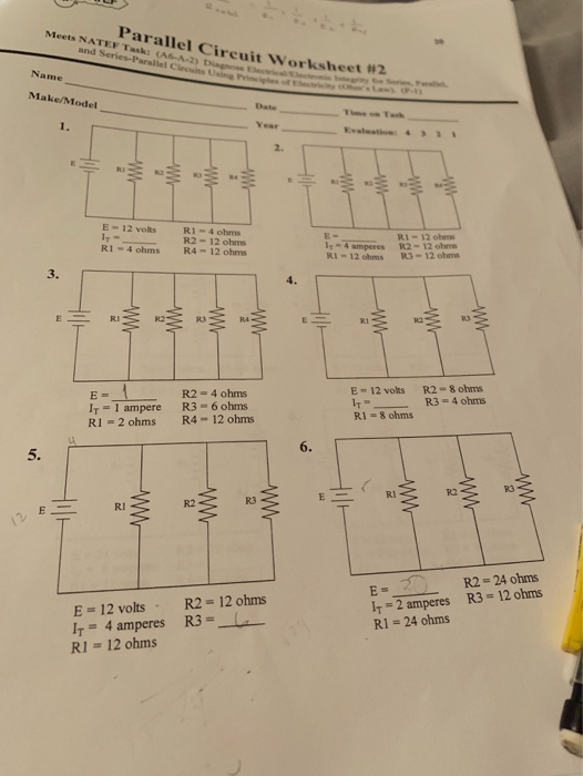 Series And Parallel Circuits Worksheet