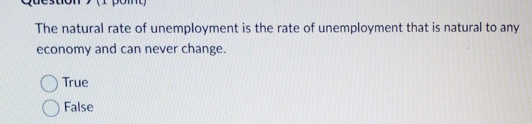 what causes natural rate of unemployment to change