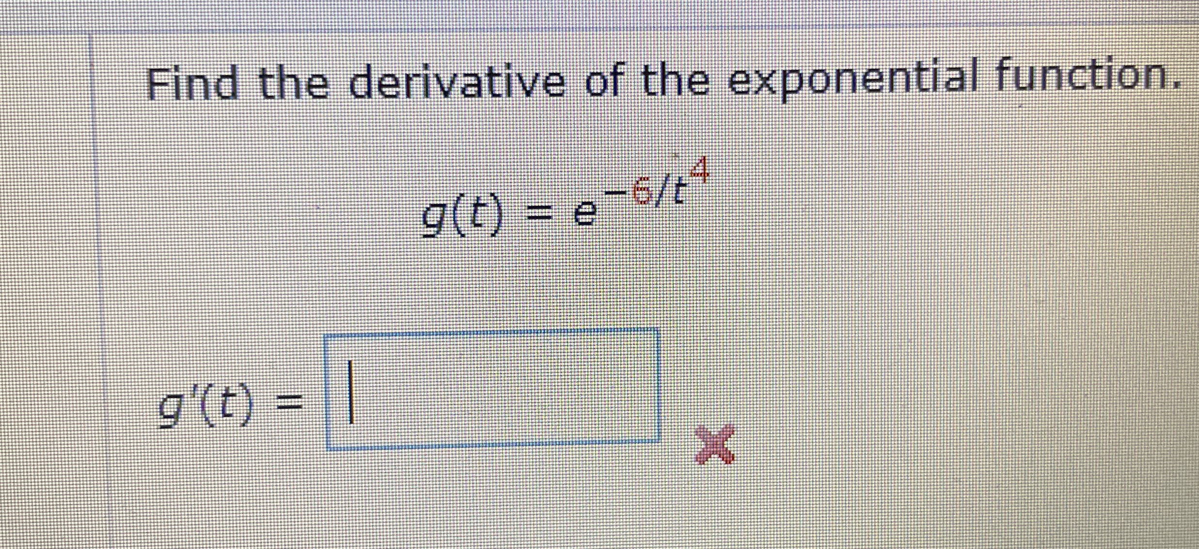 Solved Find the derivative of the exponential | Chegg.com