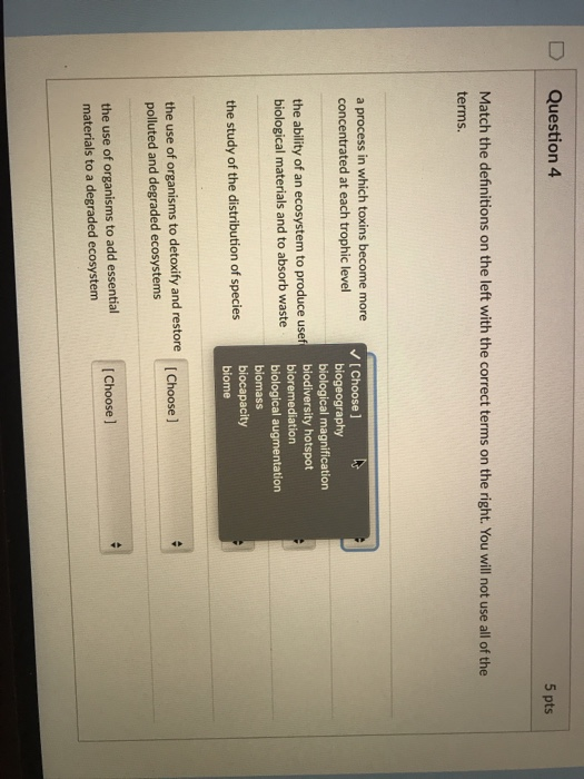Solved Question 3 5 pts Match the terms on the left with | Chegg.com
