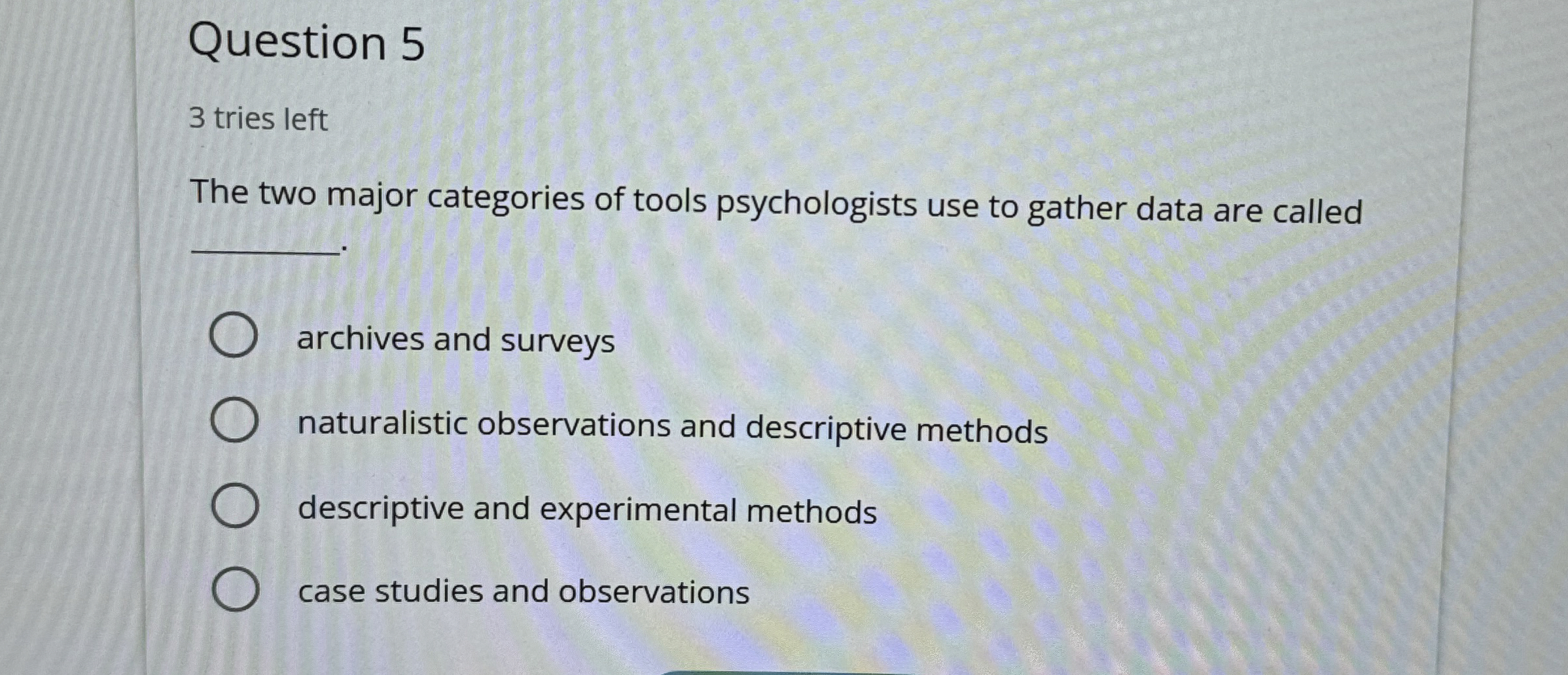Solved Question 53 ﻿tries leftThe two major categories of