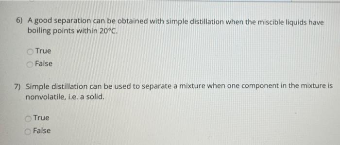 Solved 6) A good separation can be obtained with simple | Chegg.com