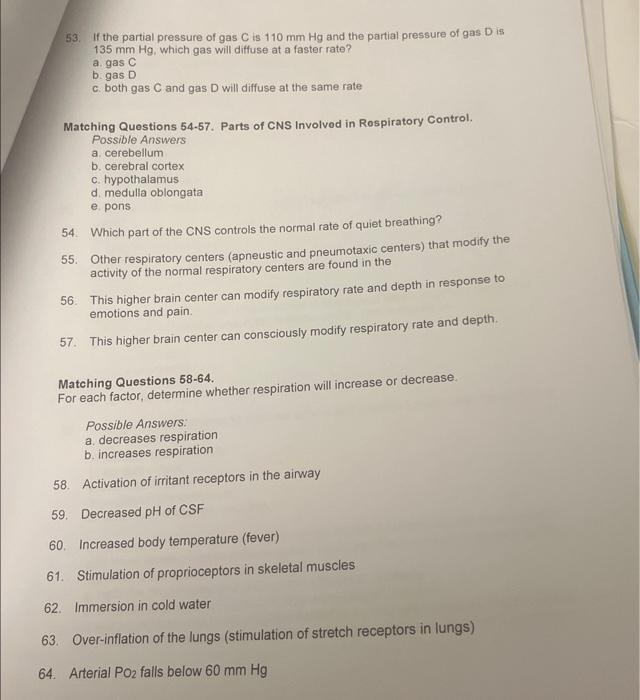 Solved 32. What is the average partial pressure of oxygen in | Chegg.com
