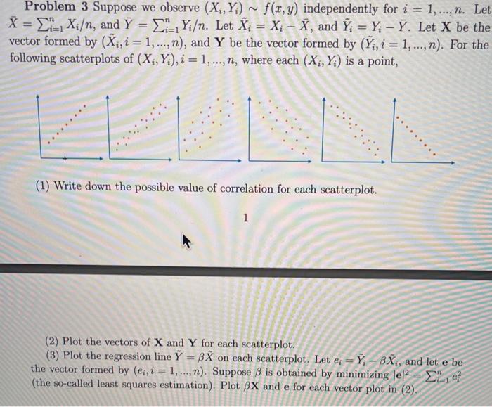 Solved Problem 3 Suppose We Observe X Y F Y Indepen Chegg Com