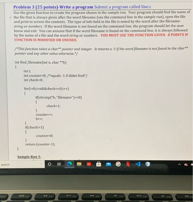 Problem 3 (25 points)-Write a program Submit a | Chegg.com