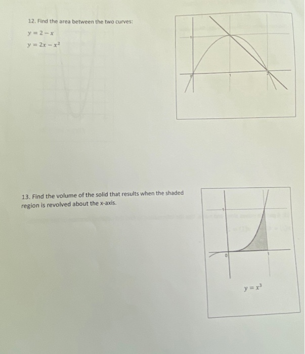 Area between two curves calculator image