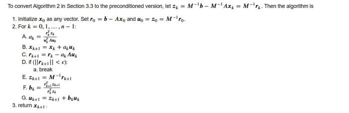 Solved Convergence Of Iterative Methods Like The Conjugate | Chegg.com