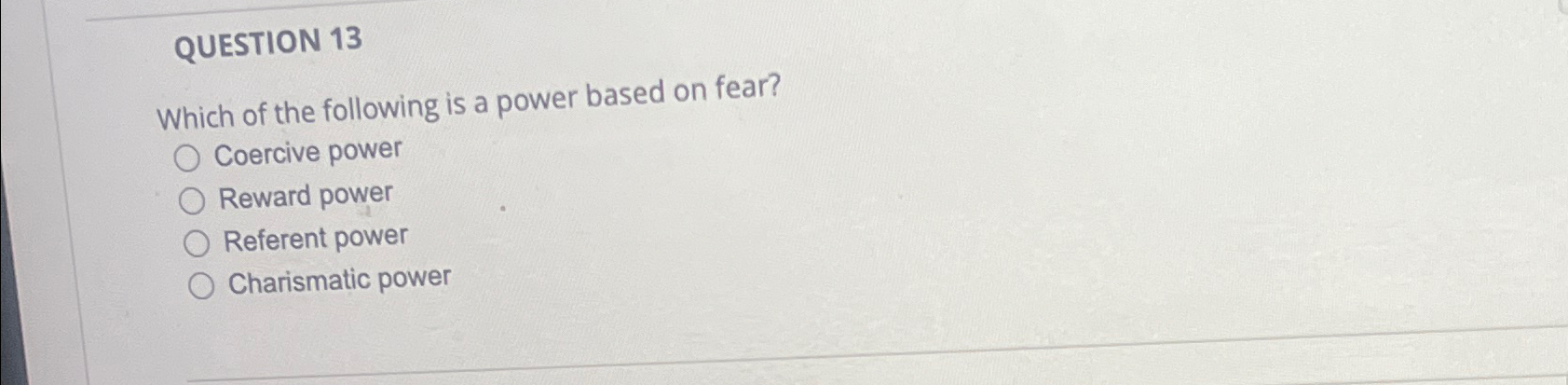 Solved QUESTION 13Which of the following is a power based on | Chegg.com