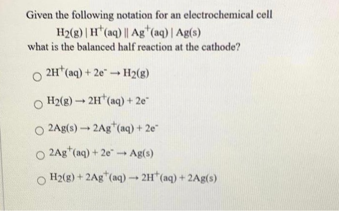 Solved Given The Reduction Potentials Ag E A Ag E Chegg Com