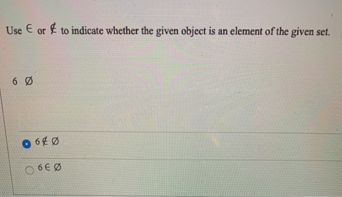 Solved Use E or & to indicate whether the given object is an | Chegg.com