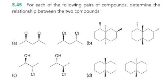 Solved 5.45 For each of the following pairs of compounds, | Chegg.com