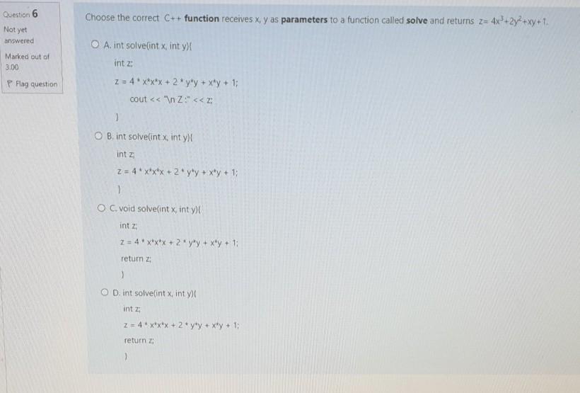 Solved (C++) Help please No need to show steps only the | Chegg.com