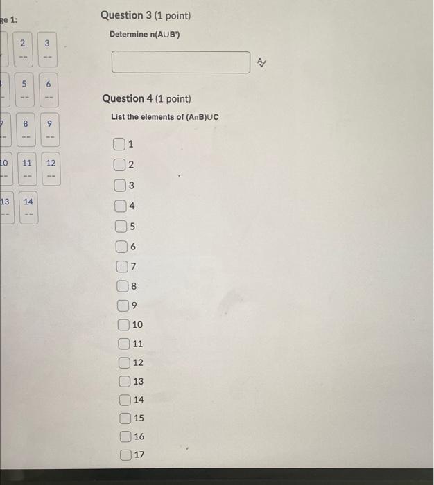 Solved Consider the following sets for the next three | Chegg.com