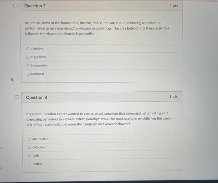 Question 3 1 pts Which of the following answers is | Chegg.com