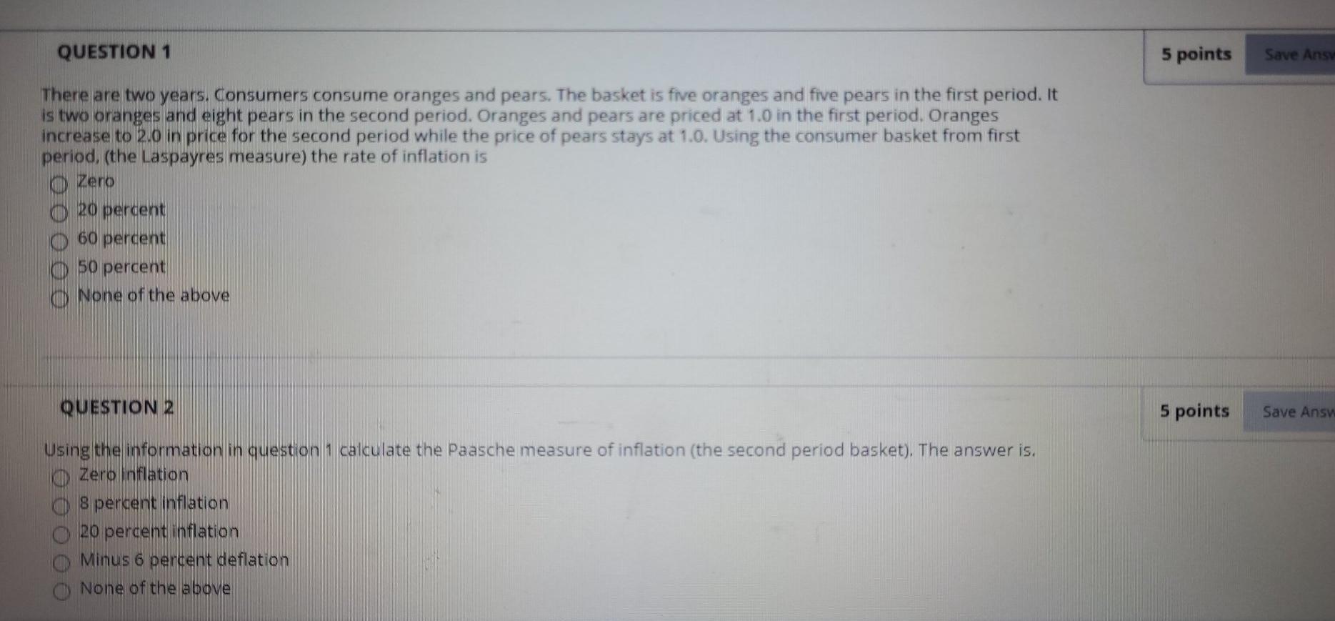 Solved Question 1 5 Points Save Ans There Are Two Years