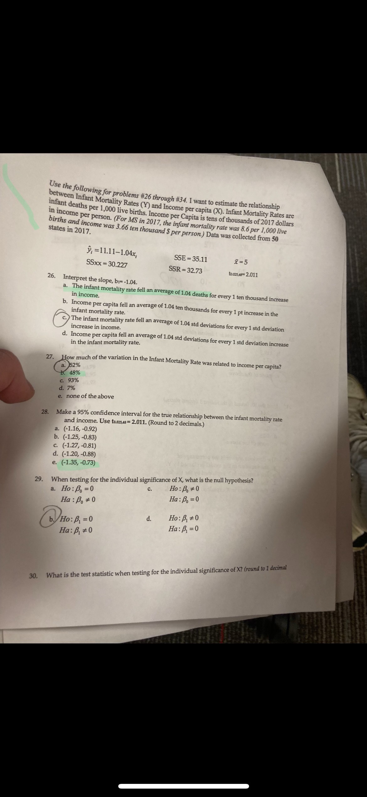 Solved I need the work for 27) ﻿and 28) ﻿i cannot figure out | Chegg.com
