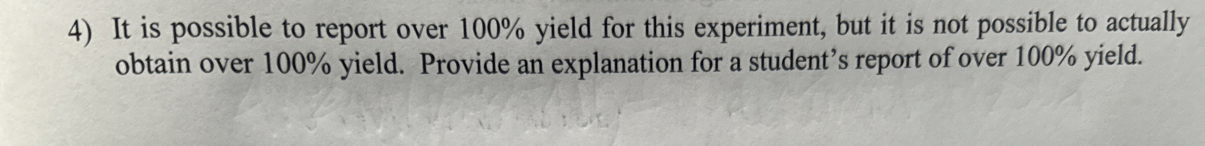 High Quality SOLUTION It is possible to report over 100% ﻿yield for ...