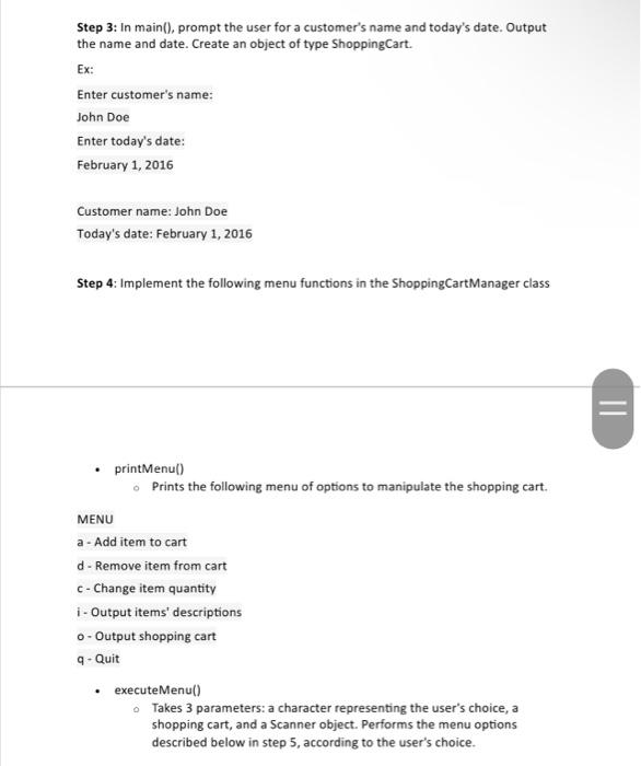 Solved step 1 create itemtopurchase java class definition chegg