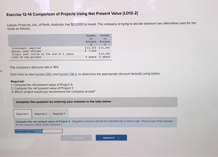 Solved Exercise 12-1 Payback Method [LO12-1) The Management | Chegg.com