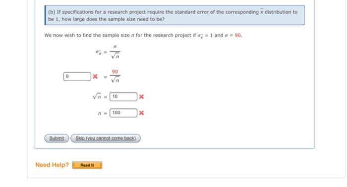 Solved (b) If specifications for a research project require | Chegg.com