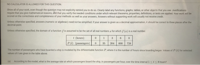 Solved NO CALCULATOR IS ALLOWED FOR THIS QUESTION Show all | Chegg.com