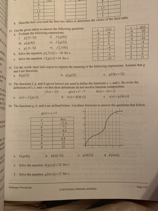 Solved B Describe How You Used The First Two Tables To D Chegg Com