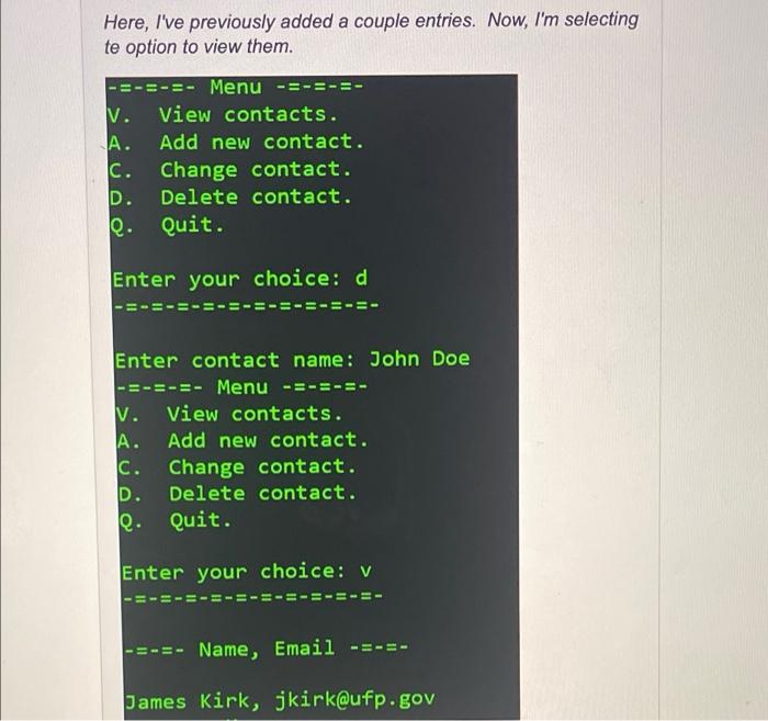 Solved Write a program that keeps rumes and email address in | Chegg.com