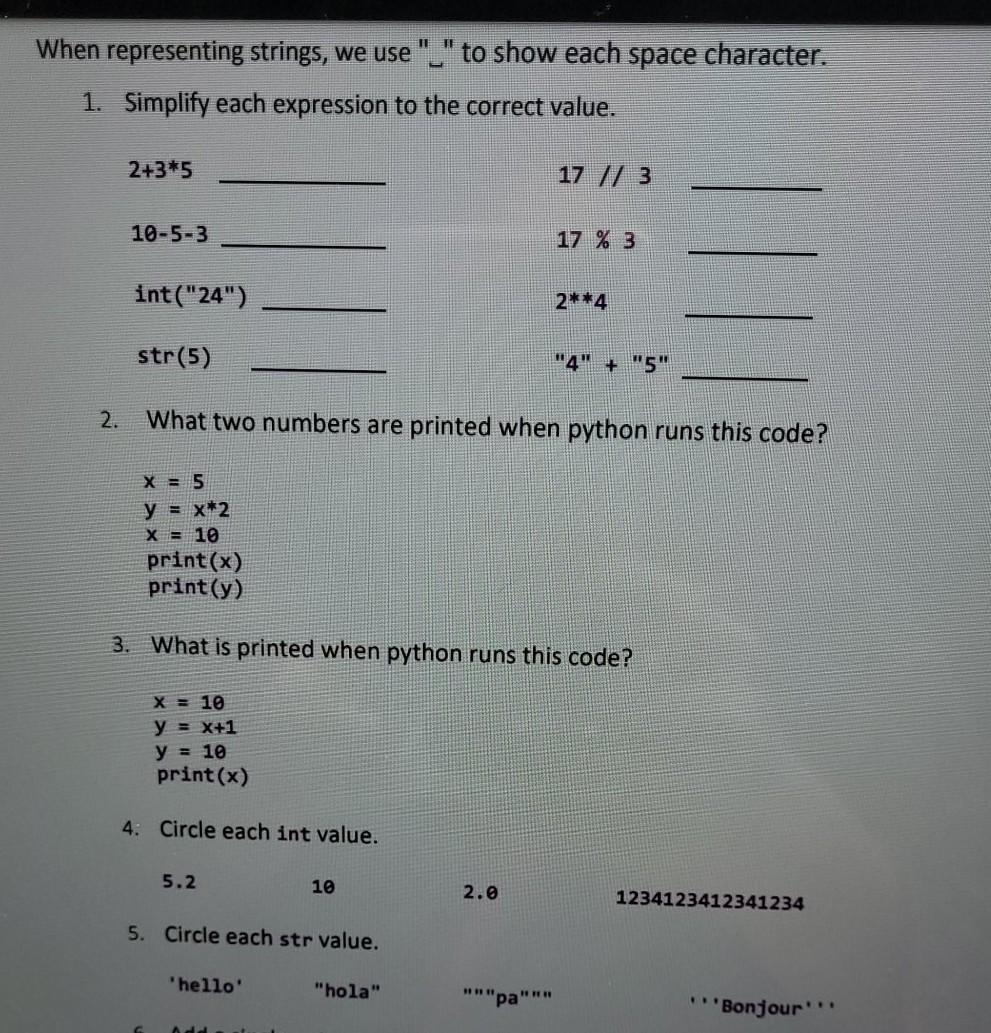 Solved When representing strings, we use 