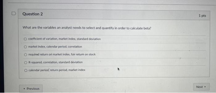 Solved What are the variables an analyst needs to select and Chegg com