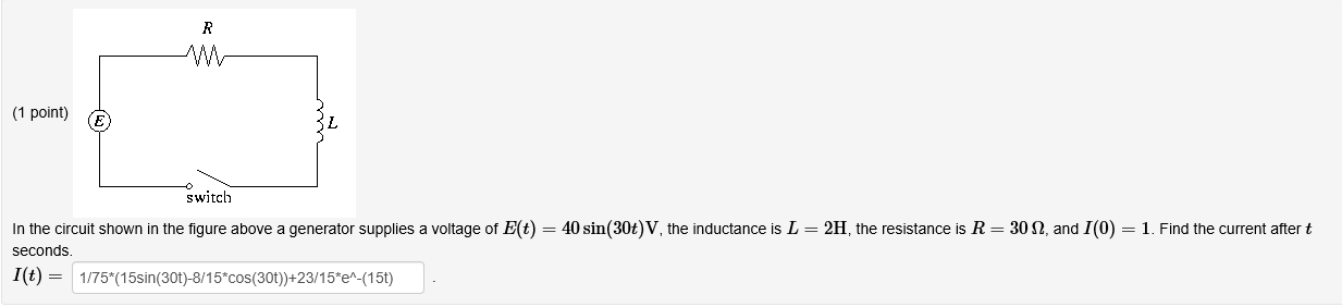Solved (1 ﻿poinIn the circuit shown in the figure above a | Chegg.com
