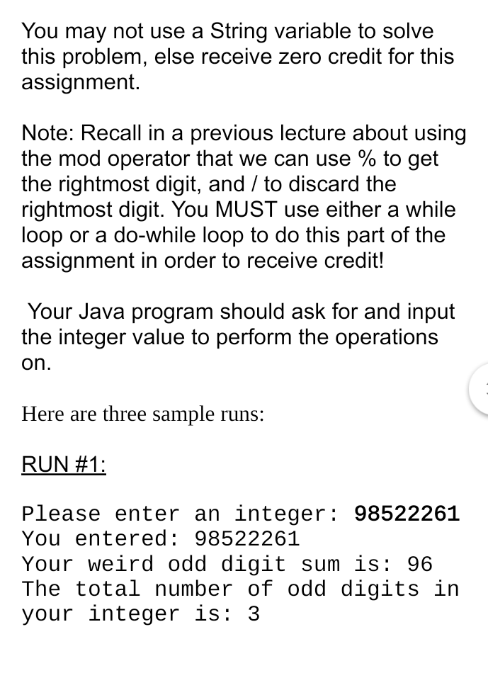 Solved Write a Java program named: WeirdSum that will prompt | Chegg.com