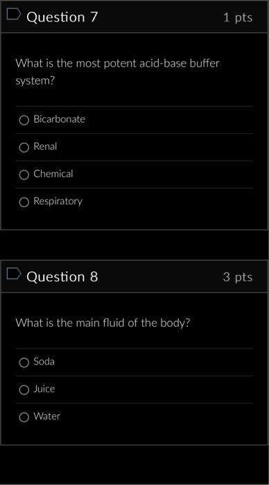 Solved What is the main fluid of the body? Soda Juice Water | Chegg.com