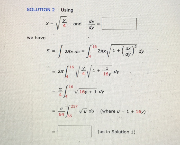 Solved Example 2 The Arc Of The Parabola Y 4x2 From 1 4 Chegg Com