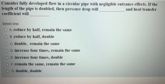 Solved Consider fully developed flow in a circular pipe with | Chegg.com