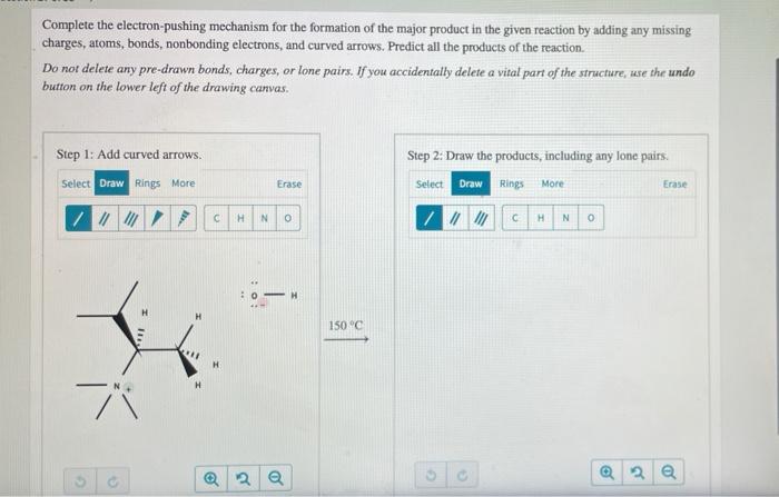 Solved Complete The Electron-pushing Mechanism For The 