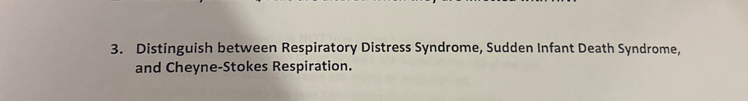 Solved Distinguish Between Respiratory Distress Syndrome