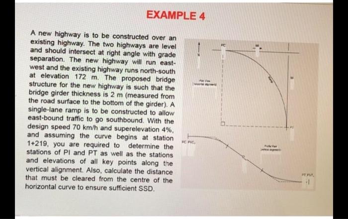 Solved EXAMPLE 4 FC A new highway is to be constructed over | Chegg.com