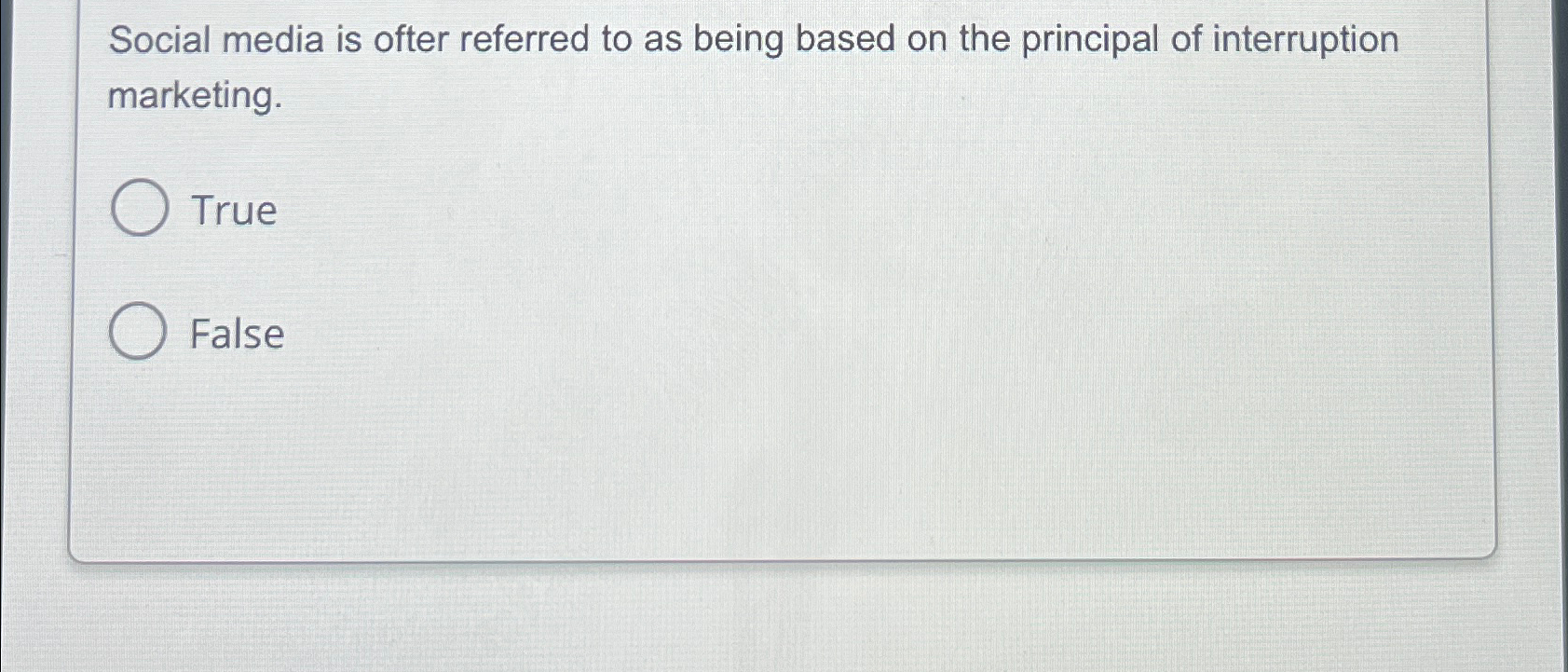 Solved Social media is ofter referred to as being based on | Chegg.com