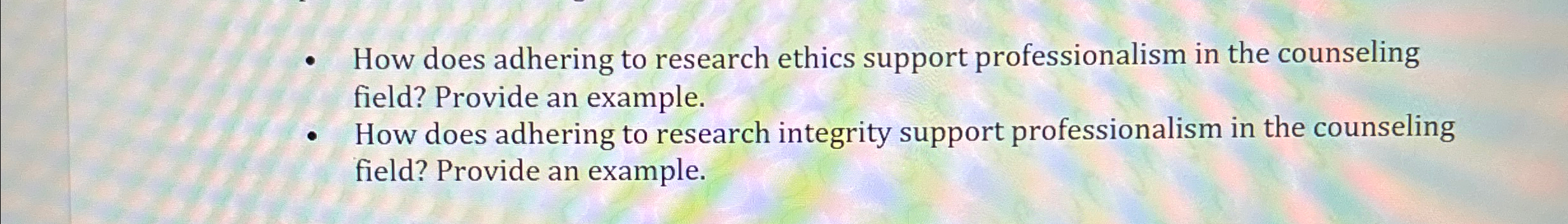 Solved How does adhering to research ethics support | Chegg.com