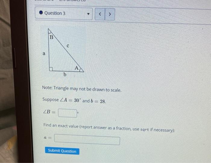 Solved Question 3 B B A B Note: Triangle May Not Be | Chegg.com