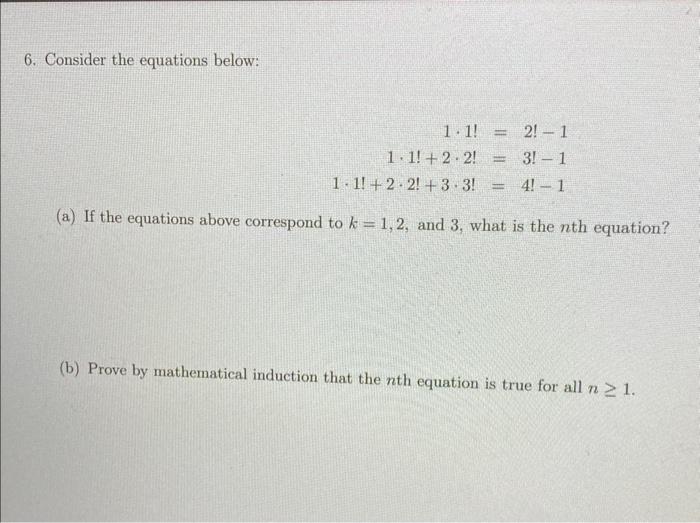 Solved 6 Consider The Equations Below