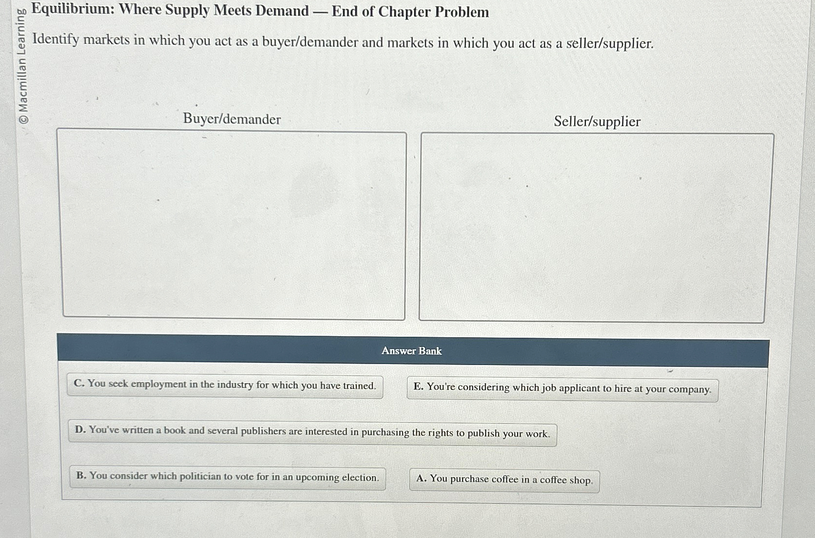 Solved Equilibrium Where Supply Meets Demand ﻿End of