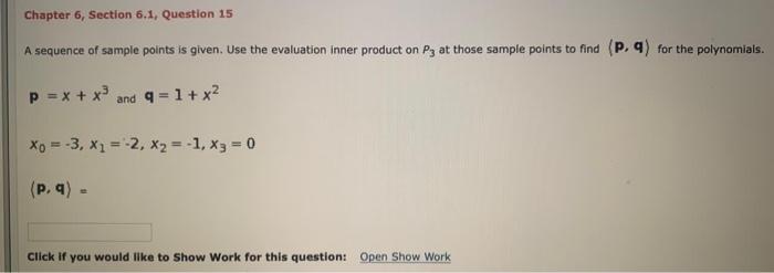 Solved Chapter 6, Section 6.1, Question 15 A Sequence Of | Chegg.com