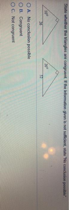 Solved State whether the triangles are congruent. If the | Chegg.com