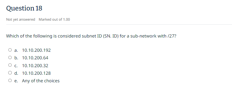 Solved Not yet answered Marked out of 1.00Which of the | Chegg.com