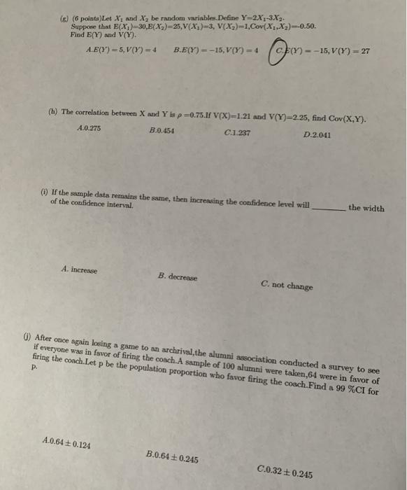 Solved 6 Points Let Xi And X Be Random Variables Chegg Com