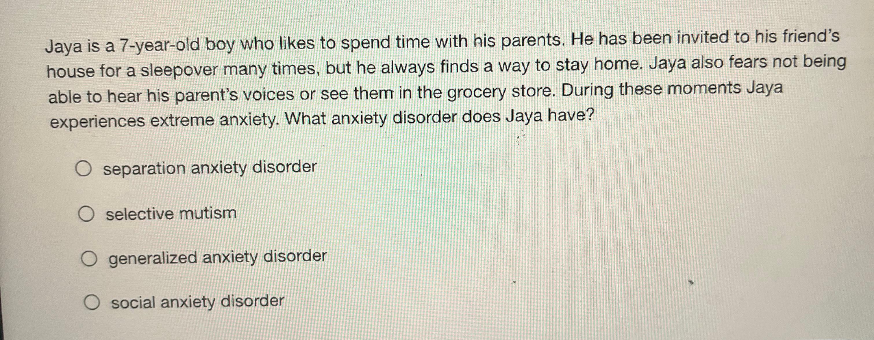 Anxiety disorders in children - Today39s Parent